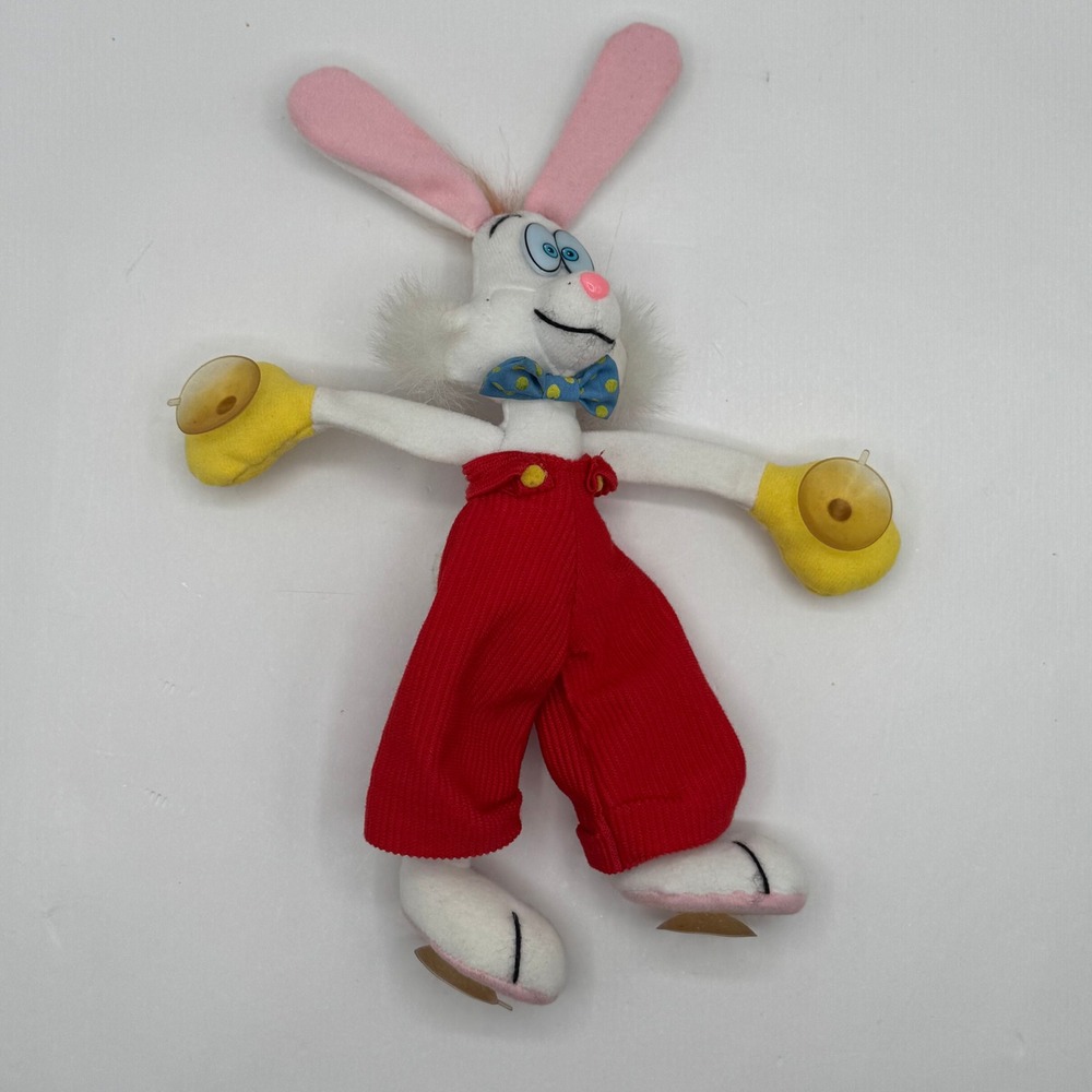 Applause Roger Rabbit Plush Kids 12in White Red Super Paws Suction Cup 1987